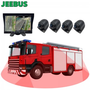 Monitorowanie AHD 1080P 3D 360 Widok z lotu ptaka Wszechstronny system kamer dla samochodów ciężarowych Van Bus Truck Heavy Duty